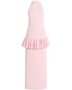 Harithand Cybelle Peplum Crepe Maxi Dress - Pink
