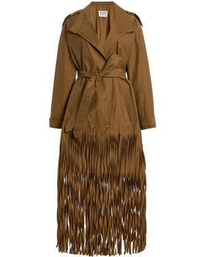 Twp Fringe Benefit Cotton-Blend Trench Coat - Natural