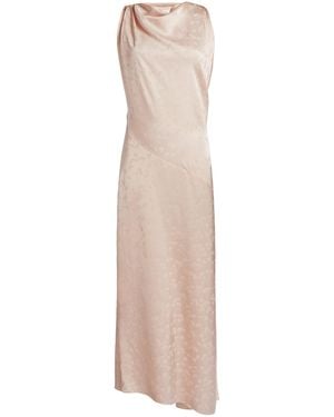 Victoria Beckham Twist Cowl-Neck Midi Dress - White