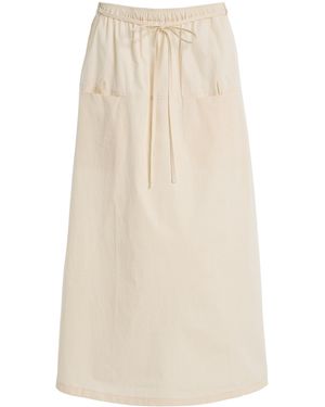 Deiji Studios Loop Pocket Cotton Maxi Skirt - Natural