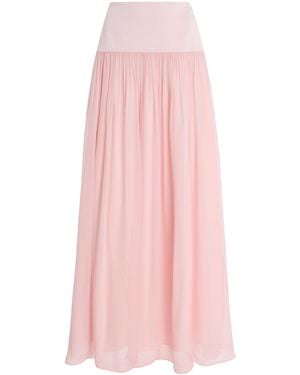 Posse Solene Chiffon Maxi Skirt - Pink