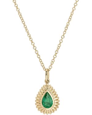 EF Collection 14K Emerald Necklace - Metallic