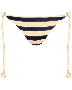 Johanna Ortiz Marinera Striped Bikini Bottom - White