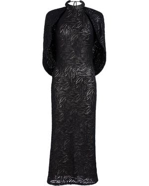 Silvia Tcherassi Neda Cotton-Blend Maxi Dress - Black