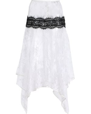 Rodarte Asymmetric Cotton-Blend Lace Midi Skirt - Black
