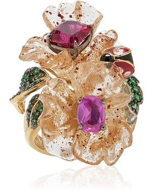 Anabela Chan Beetroot & Dragonfruit Garden Ring - White