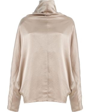 Citizens of Humanity Ilaria Draped Satin Top - Natural