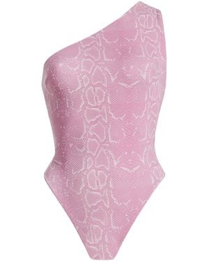 Ziah Leme Asymmetric One-Piece Swimsuit - Pink