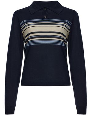 Still Here Daughter Striped Knit Jumper - Blue