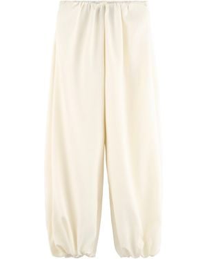 ARAKII Balloon Ruffled Wide-Leg Pants Exclusive - White