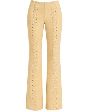 ZUT Sierra Lace-Up Suede Trousers - Natural