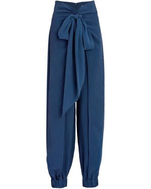 Silvia Tcherassi Felipe Cupro Pants - Blue
