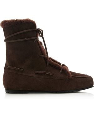 Aeyde Paul Shearling Boots - Brown
