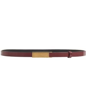 KHAITE Empire Leather Belt - White
