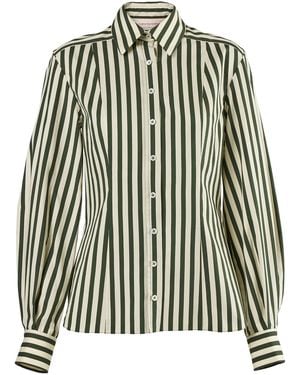 Carolina Herrera Cotton-Blend Button-Down Shirt - Multicolor