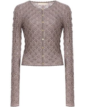 Ulla Johnson Vivienne Patterned Merino-Wool Cardigan - Brown
