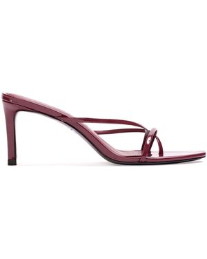 Black Suede Studio Carla Patent Leather Sandals - Red