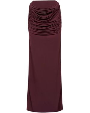 Paris Georgia Basics Raffy Draped Maxi Skirt - Purple