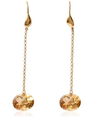 Chan Luu Camille Citrine Drop Earrings - Metallic