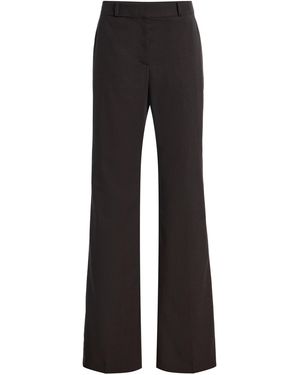 SEV Straight Flare Wool Trousers - Black