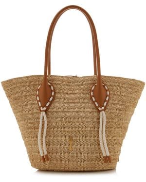 Christian Louboutin Venus Large Raffia Basket Tote - Brown