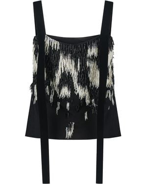 Harris Tapper Exclusive Buchanan Beaded Top - Black