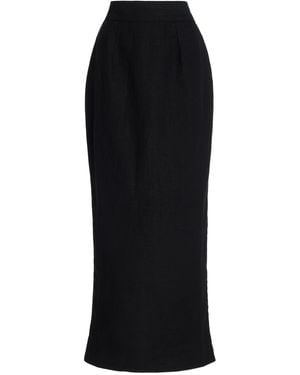 Posse Exclusive Emma Linen Maxi Skirt - Black