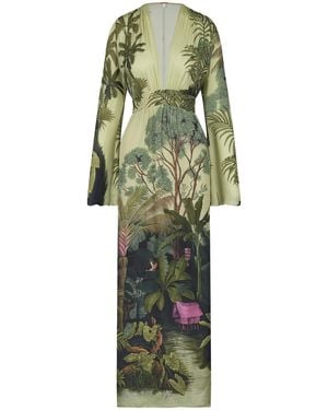Johanna Ortiz Rodeo Rhythms Silk Tunic - Green
