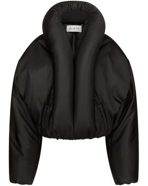 Alaïa Padded Bomber Jacket - Black