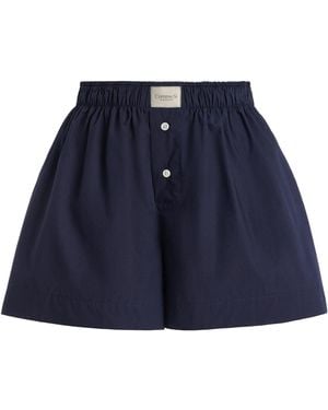 Comme Si La Classica Cotton-Poplin Boxer Shorts - Blue