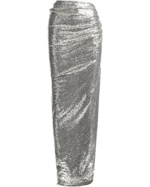 Maticevski Luna Sequined Mesh Maxi Skirt - Grey