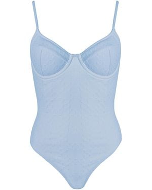 Jonathan Simkhai Demi Bustier One-Piece Swimsuit - Blue
