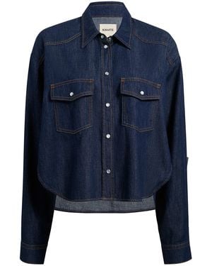 KHAITE Grenon Chambray Shirt - Blue