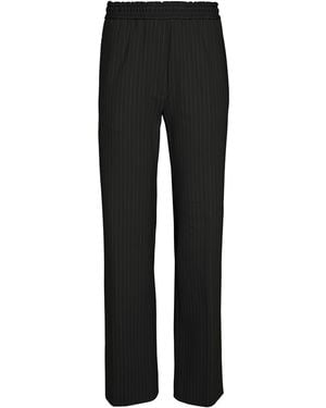 ORIANE 1986 The Jogger Striped Straight-Leg Pants - Black