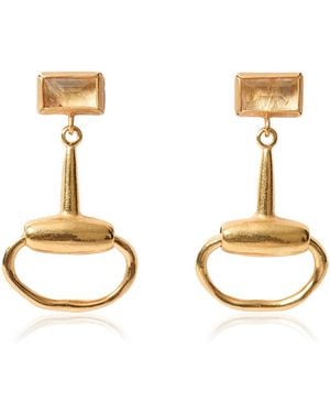 Chan Luu Horsebit Drop Earrings - Metallic