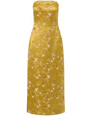 ROAME. Pascal Strapless Maxi Dress - Yellow