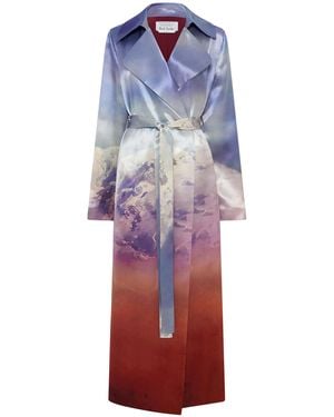 Gabriela Hearst X Paul Smith Lyra Printed Silk Trench Coat - Blue