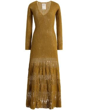 Escvdo Exclusive Reflejo Cotton Midi Dress - Natural
