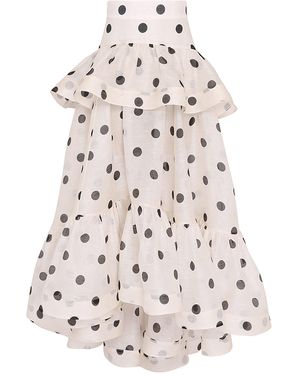 Zimmermann Crush Tiered Linen-Silk Maxi Skirt - White