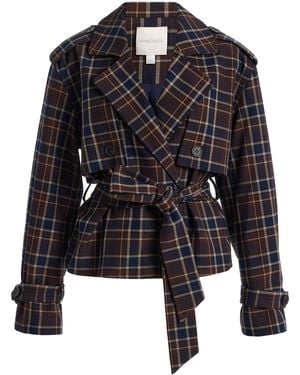 FAVORITE DAUGHTER The Cropped Charles Trench Coat - Black