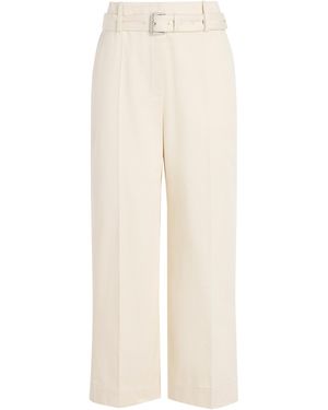 Proenza Schouler Nila Belted Cotton-Drill Trousers - White