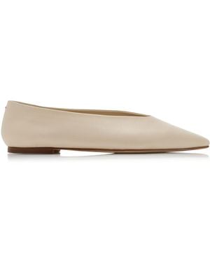 Aeyde Betty Leather Ballet Flats - White