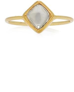 Amrapali Kundan 18k Yellow Gold Vintage Diamond Ring - Metallic