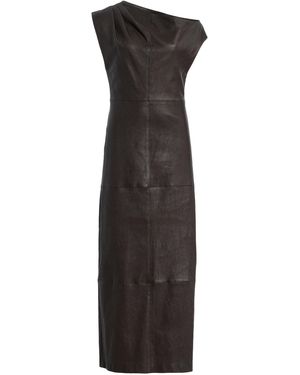 Twp Marlowe Leather Midi Dress - Black
