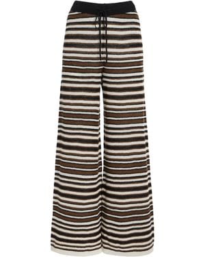 ELCE Exclusive Aura Knit Linen Wide-Leg Pants - Black