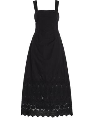 Posse Amelia Broderie Anglaise Cotton Maxi Dress - Black