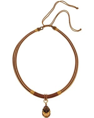 Jennifer Behr Aliza-Plated Crystal Necklace - White