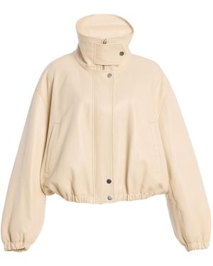 Nour Hammour Pia Leather Jacket - Natural