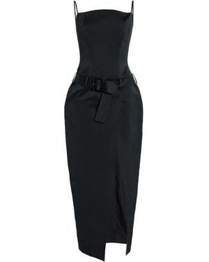 Wiederhoeft Julie Satin Midi Dress - Black