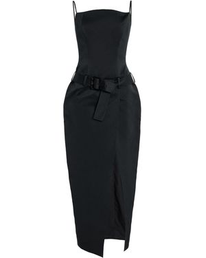 Wiederhoeft Julie Satin Midi Dress - Black